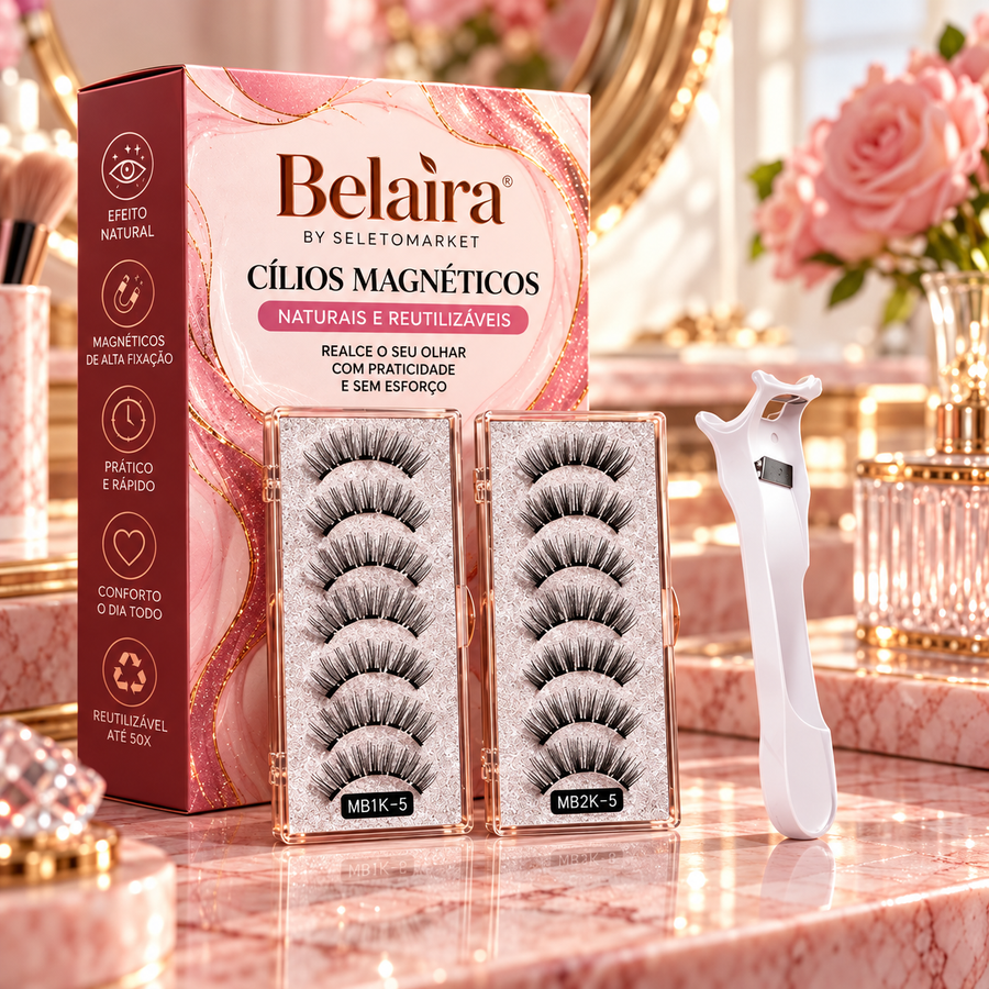 Kit de cílios magnéticos Belaira em outro ângulo