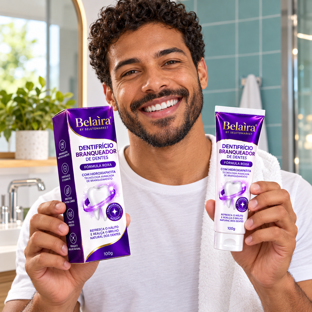 Dentifrício Belaira Roxo com Hidroxiapatita – 100 g