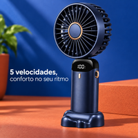 Detalhe do ventilador com cinco velocidades