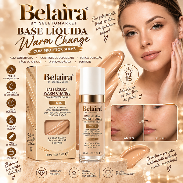 Base líquida Belaira Warm Change com FPS 15