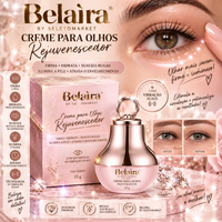 Mockup original do creme para olhos Belaira com embalagem de 15 g