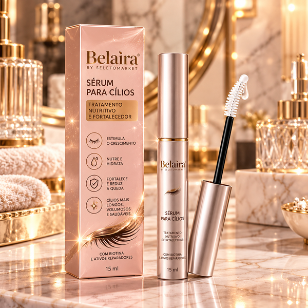Mockup original do Sérum para Cílios Belaira com Biotina, 15 ml