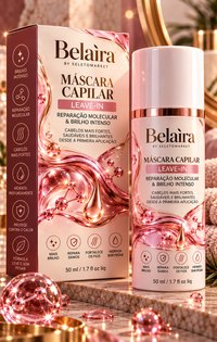 Máscara capilar leave-in Belaira 50 ml com embalagem