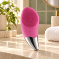 Escova Facial Elétrica de Silicone Recarregável via USB com 4 Níveis