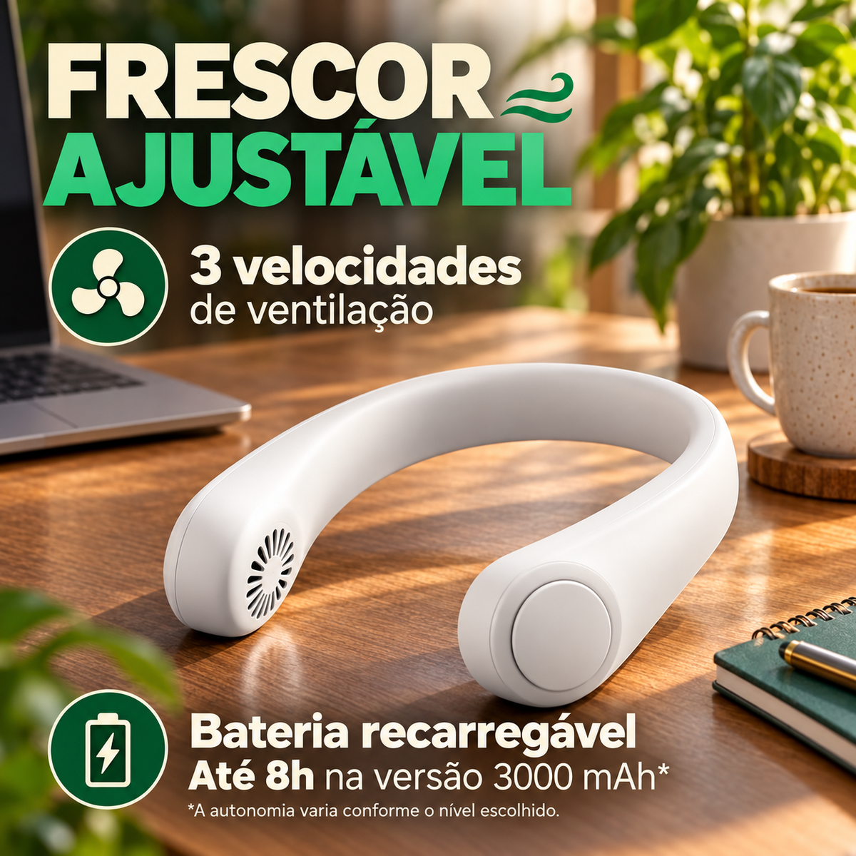 Três velocidades e autonomia conforme a bateria escolhida