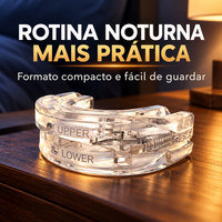 Protetor bucal compacto e fácil de guardar