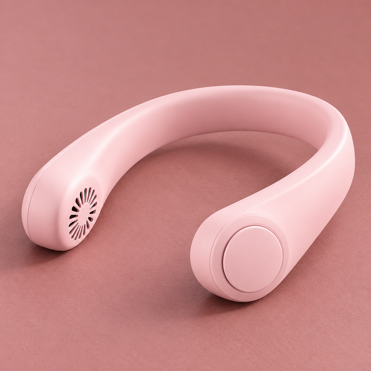 Ventilador de pescoço na cor rosa