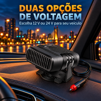 Acessório automotivo portátil em duas opções de voltagem, 12 V e 24 V