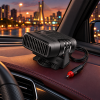 Ventilador e aquecedor automotivo portátil com suporte e plugue veicular