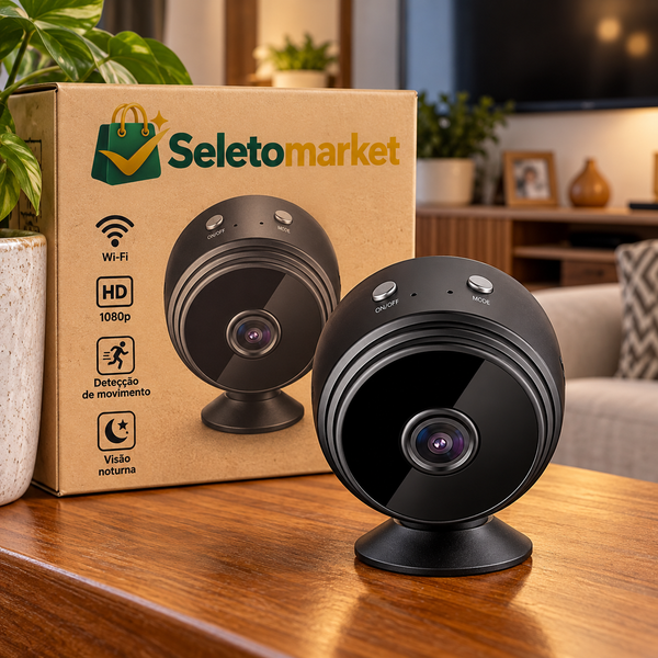 Câmera Wi-Fi com caixa SeletoMarket