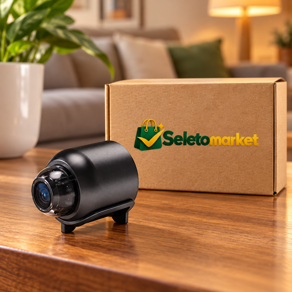 Mini câmera Wi-Fi X5 com embalagem SeletoMarket