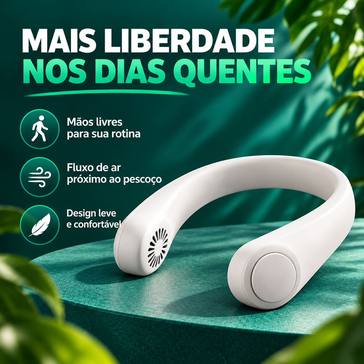 Mais liberdade nos dias quentes: ventilação sem usar as mãos