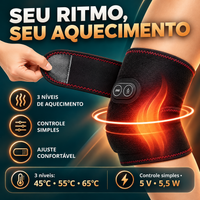 Joelheira térmica com três níveis de aquecimento e controle integrado