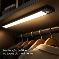 Detalhe do sensor e difusor da barra LED