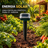 Painel solar integrado para praticidade no jardim