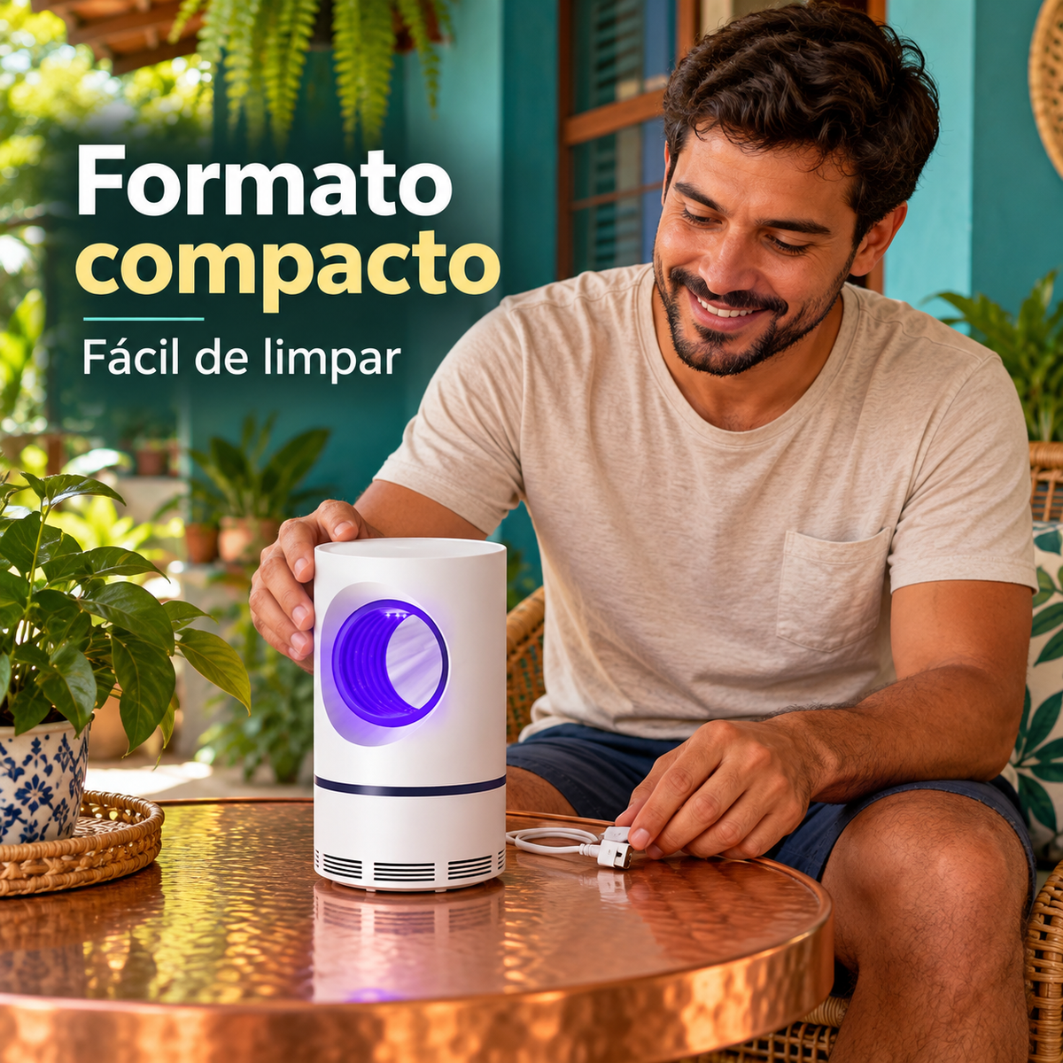 Formato compacto e limpeza fácil