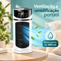 Mini climatizador portátil com reservatório de 300 ml