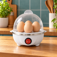 Cozedor elétrico de ovos branco, opção de cor