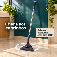 Cabeça triangular com giro de 360 graus para alcançar cantos