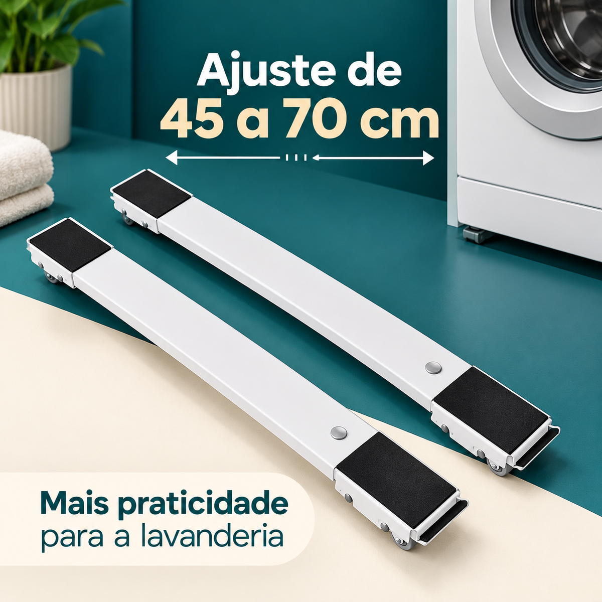 Kit de dois suportes reguláveis de 45 a 70 cm